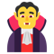 Man Vampire emoji on Microsoft